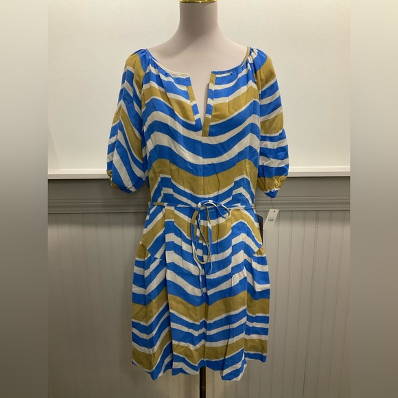 The Good Journey Striped Tie Waist Dress Size 14 NWT